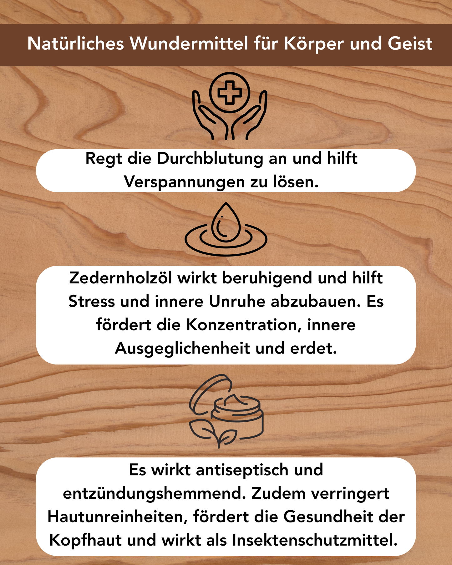 100 % natürliches Zedernholzöl 10 ml