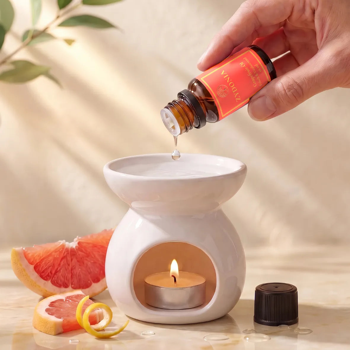Ätherisches Öl Grapefruit in der Duftlampe